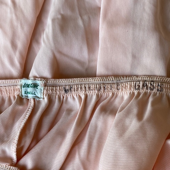 Vintage 50s Pink Half Slip Retro Pinup Cottagecore Rockabilly Marilyn Nylon - Picture 10 of 11